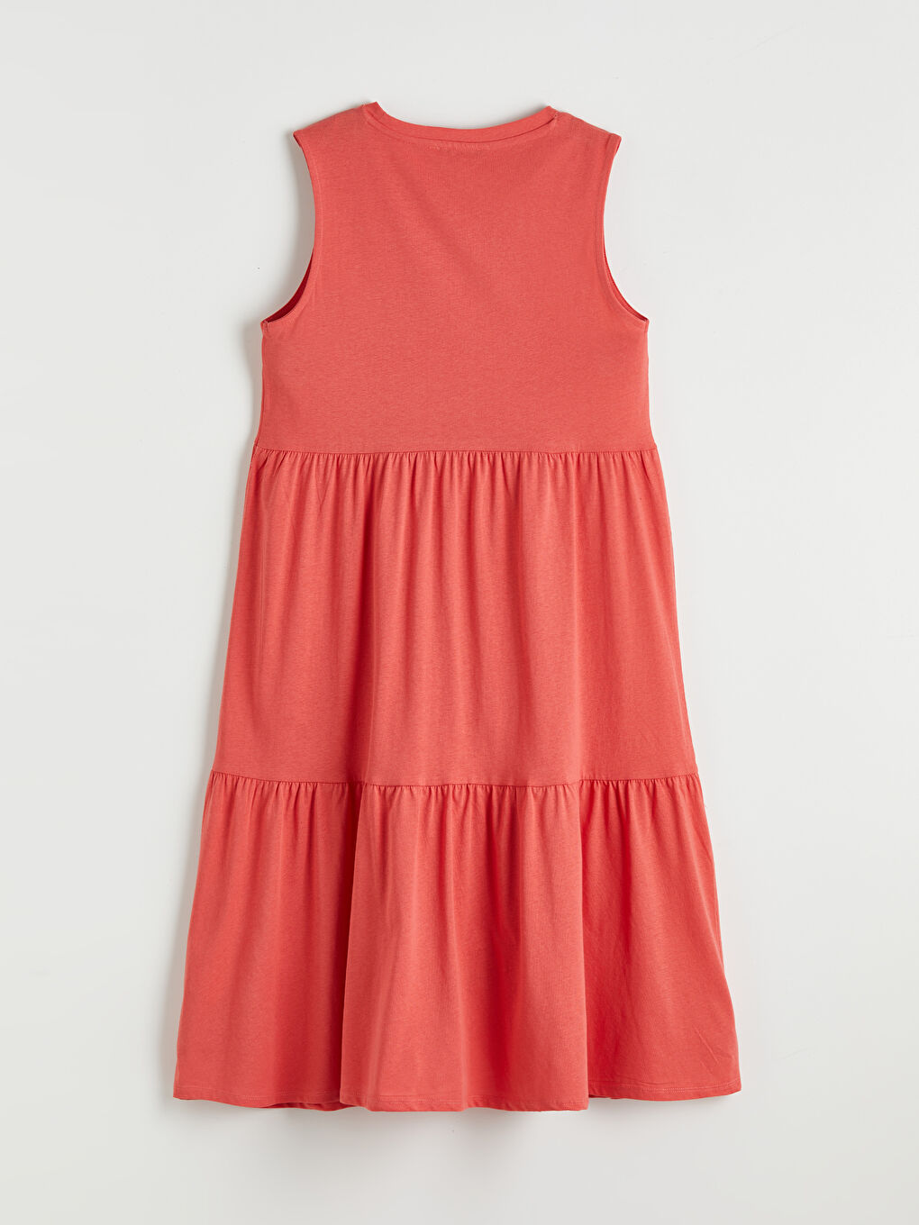 Многослойное платье с круглым вырезом-5