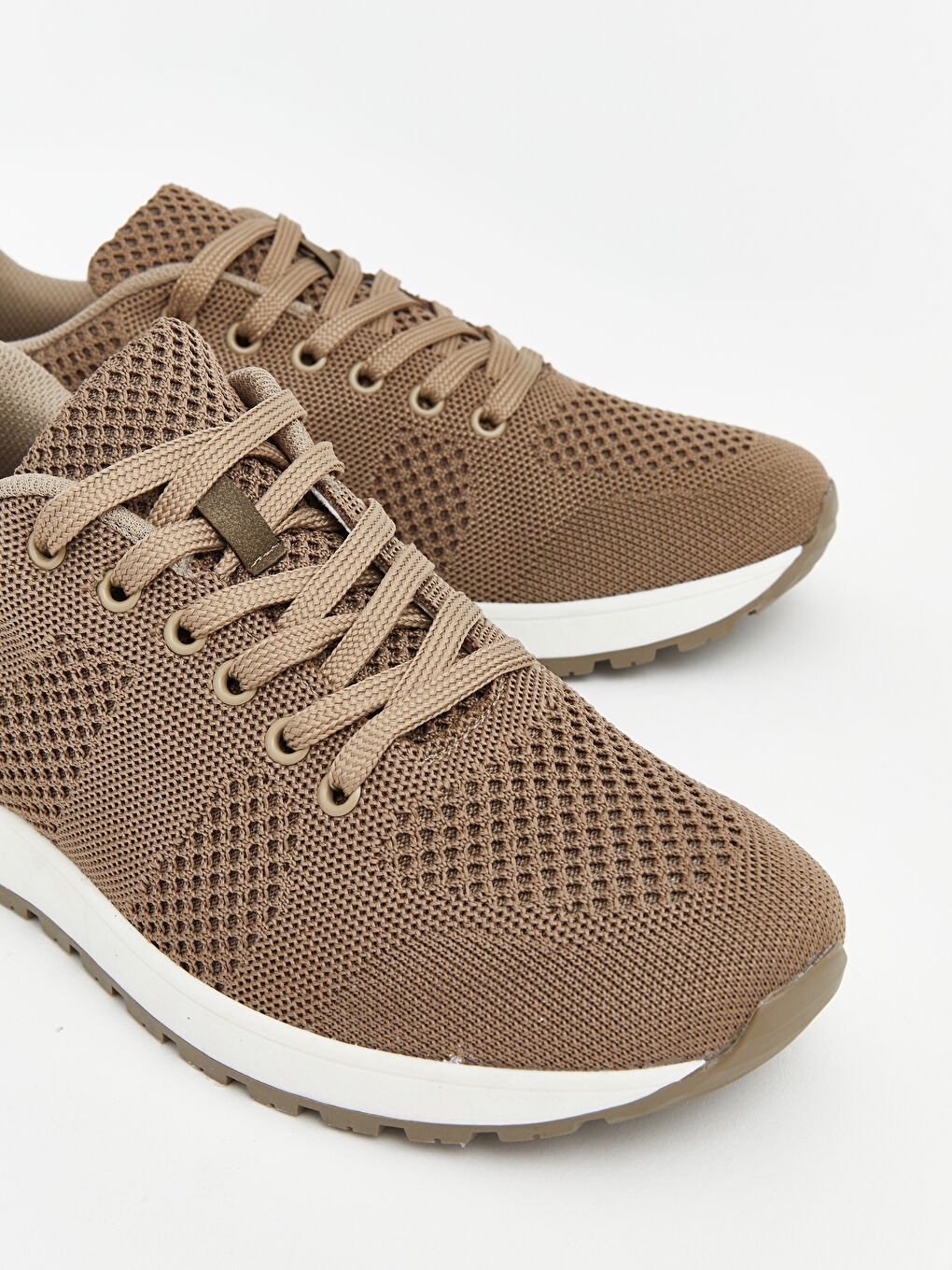 Kahverengi Fileli Erkek Spor Ayakkabı-2