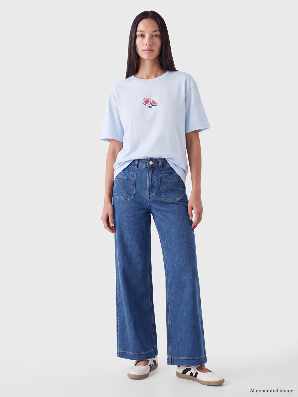 Tricou Supradimensionat Imprimat 100% Bumbac Pentru Femei-1
