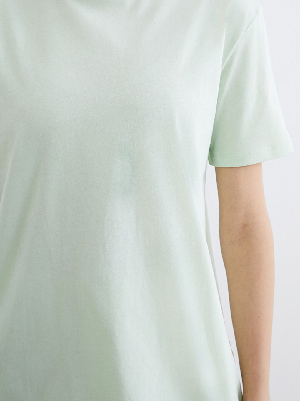 Yeşil Bisiklet Yaka Kadın Tunik-2