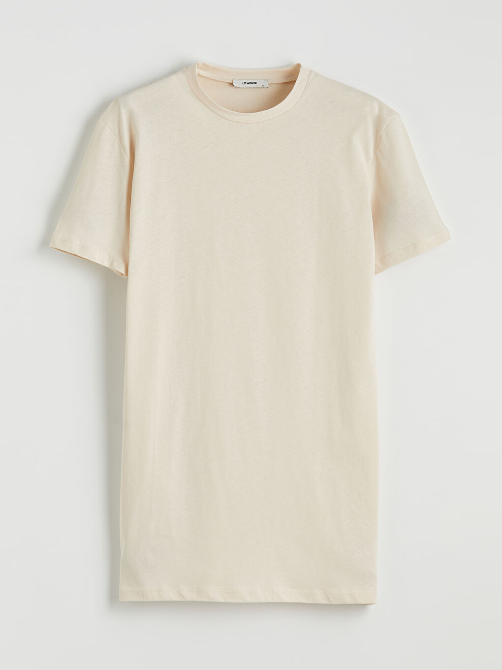 Bej Bisiklet Yaka Kadın Tunik-4