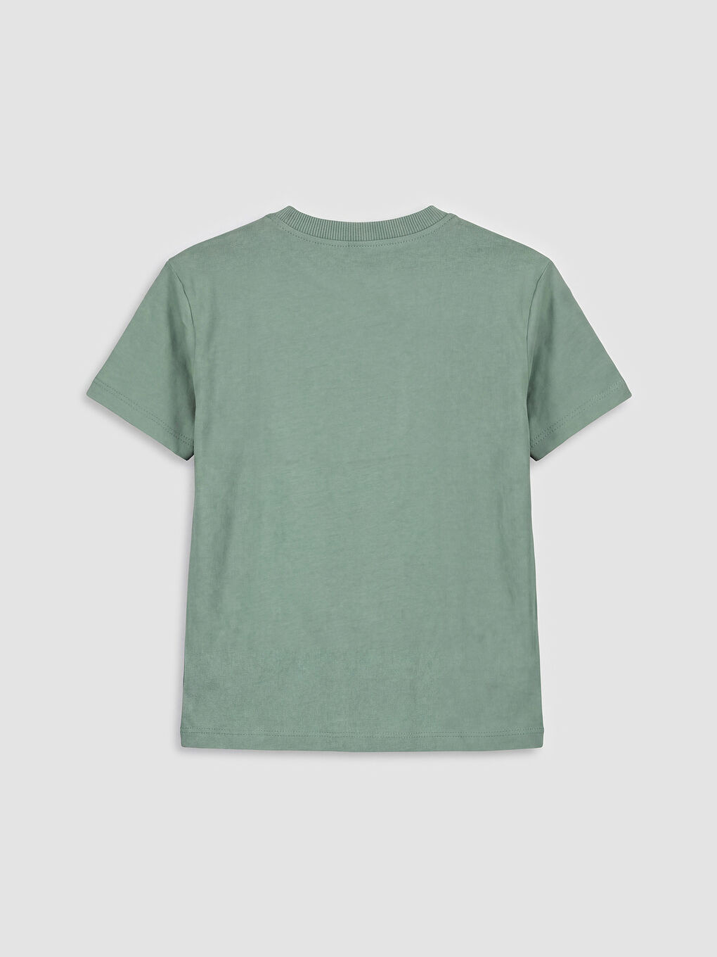 Yeşil Bisiklet Yaka Baskılı Erkek Çocuk Tişört-1