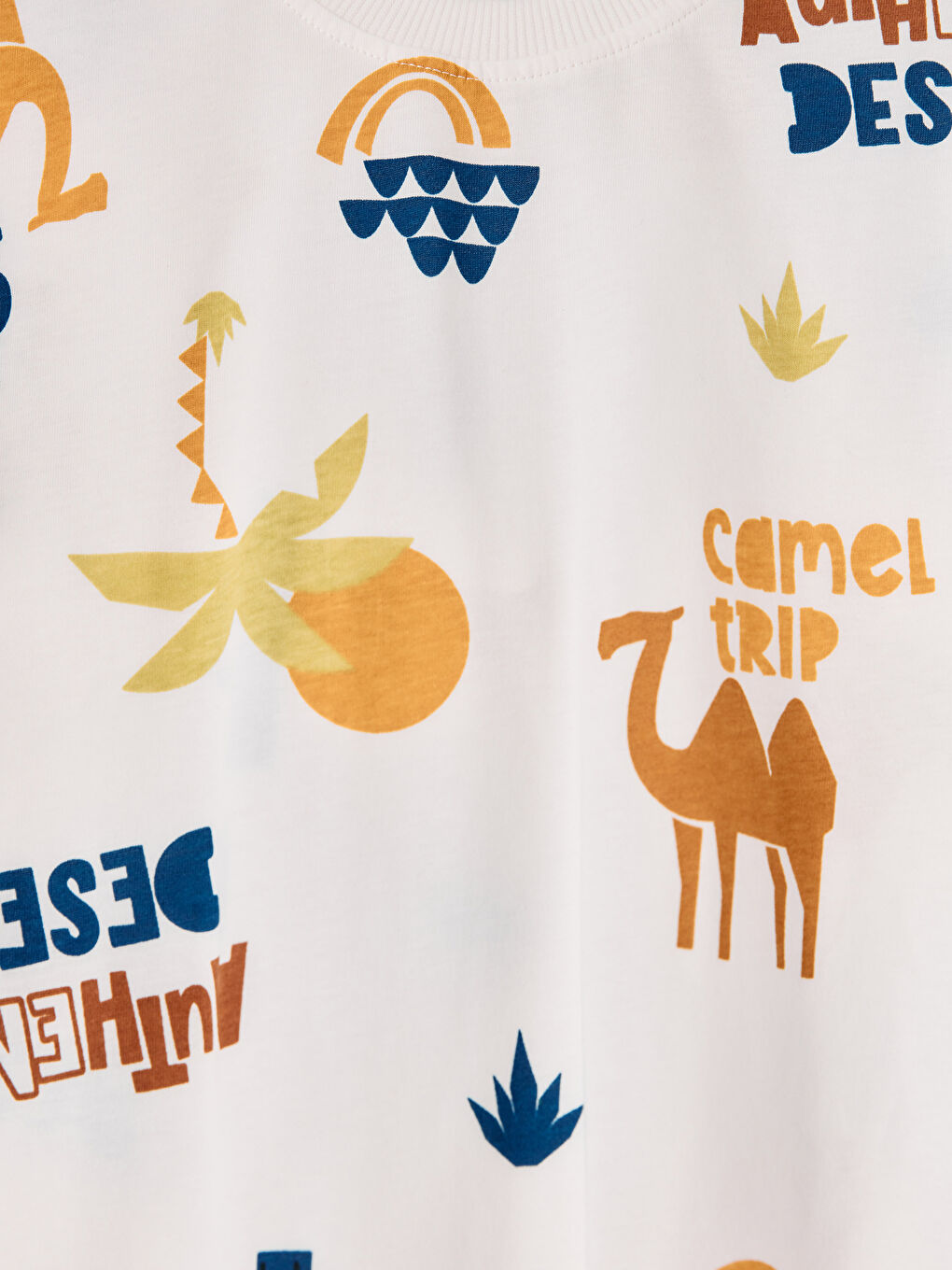 تي شيرت أولادي مطبوع بياقة دائرية-2