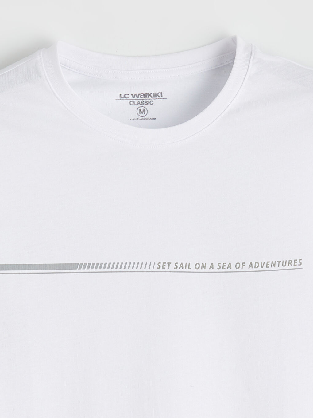 Beyaz Bisiklet Yaka Baskılı Erkek Kolsuz Tişört-1