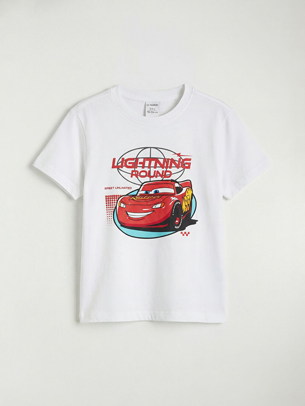 Beyaz Arabalar Baskılı Erkek Çocuk Pijama Takımı-1