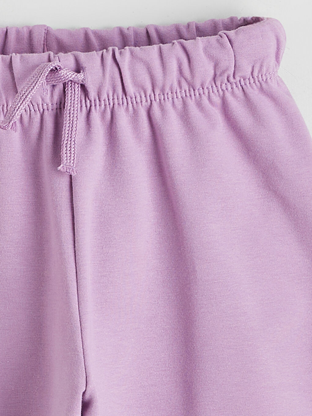 Lila Beli Lastikli Kız Çocuk Şort-1