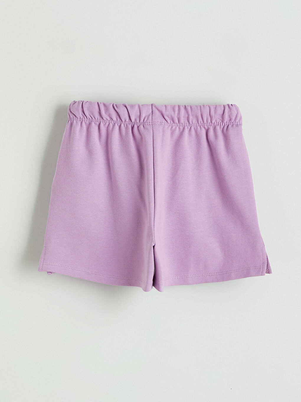 Lila Beli Lastikli Kız Çocuk Şort-2