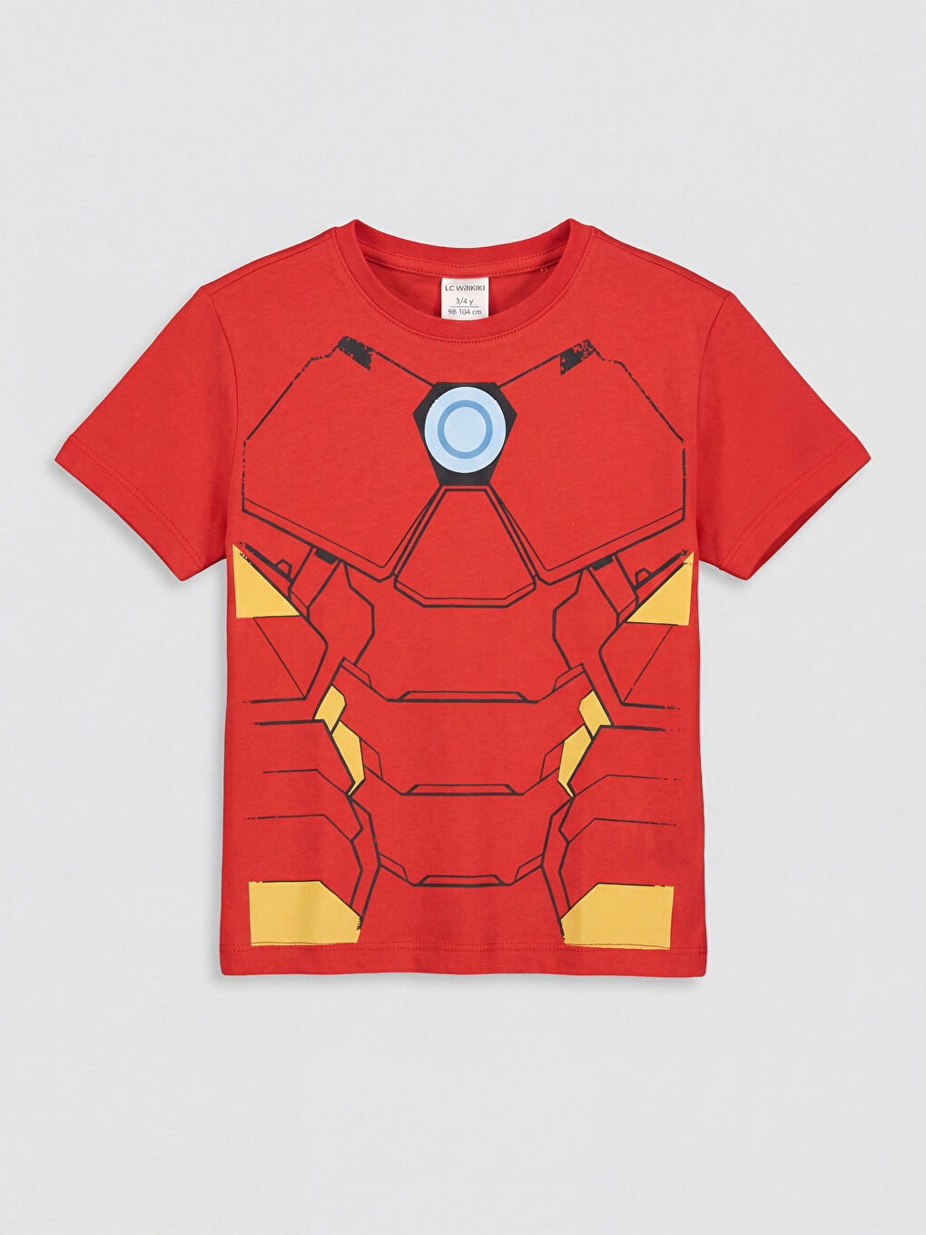 Kırmızı Iron Man Baskılı Erkek Çocuk Şortlu Pijama Takımı-1