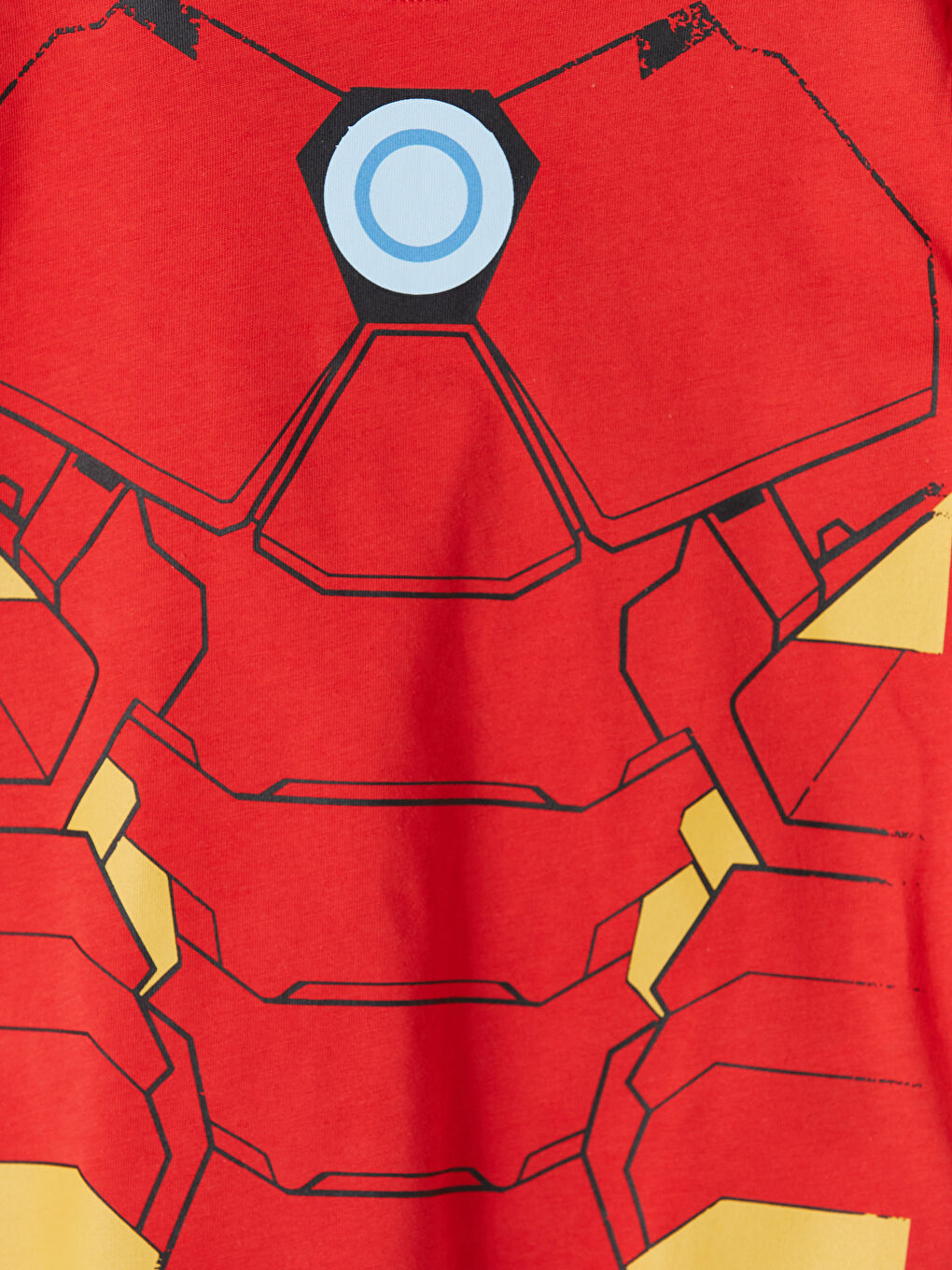 Kırmızı Iron Man Baskılı Erkek Çocuk Şortlu Pijama Takımı-5