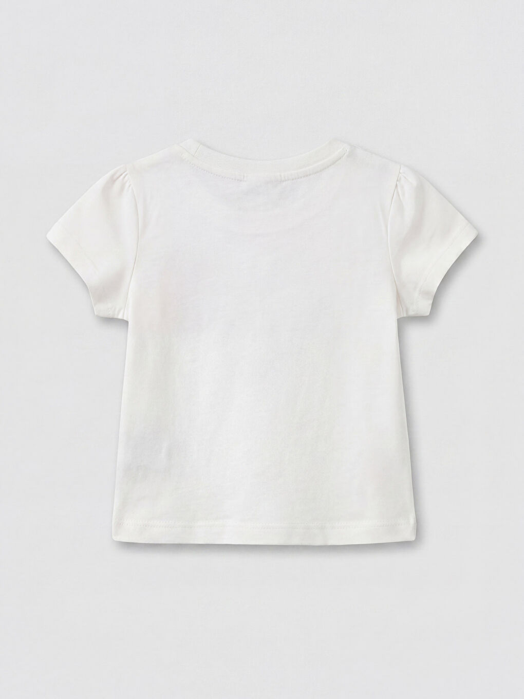 Ekru Çiçek ve Meyve Baskılı Kız Bebek 2'li Takım-3