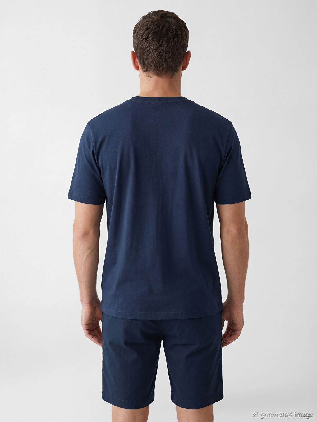 تيشيرت رجالي مطرز بياقة مستديرة-2