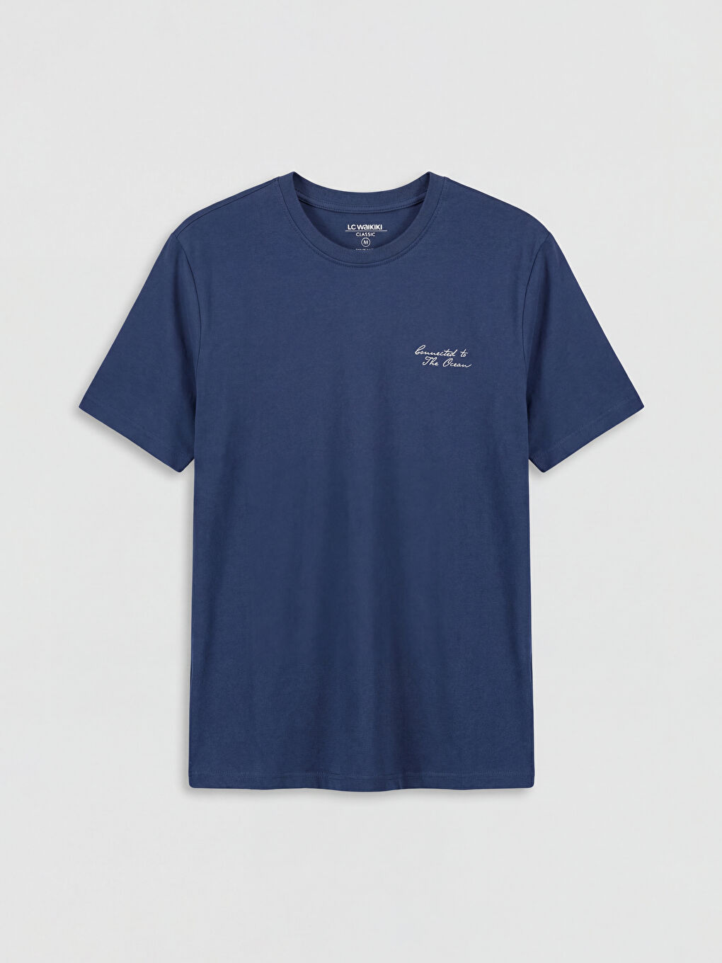 تيشيرت رجالي مطرز بياقة مستديرة-3