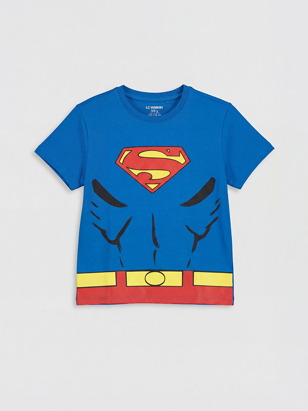 Mavi Superman Baskılı Erkek Çocuk Şortlu Pijama Takımı-1