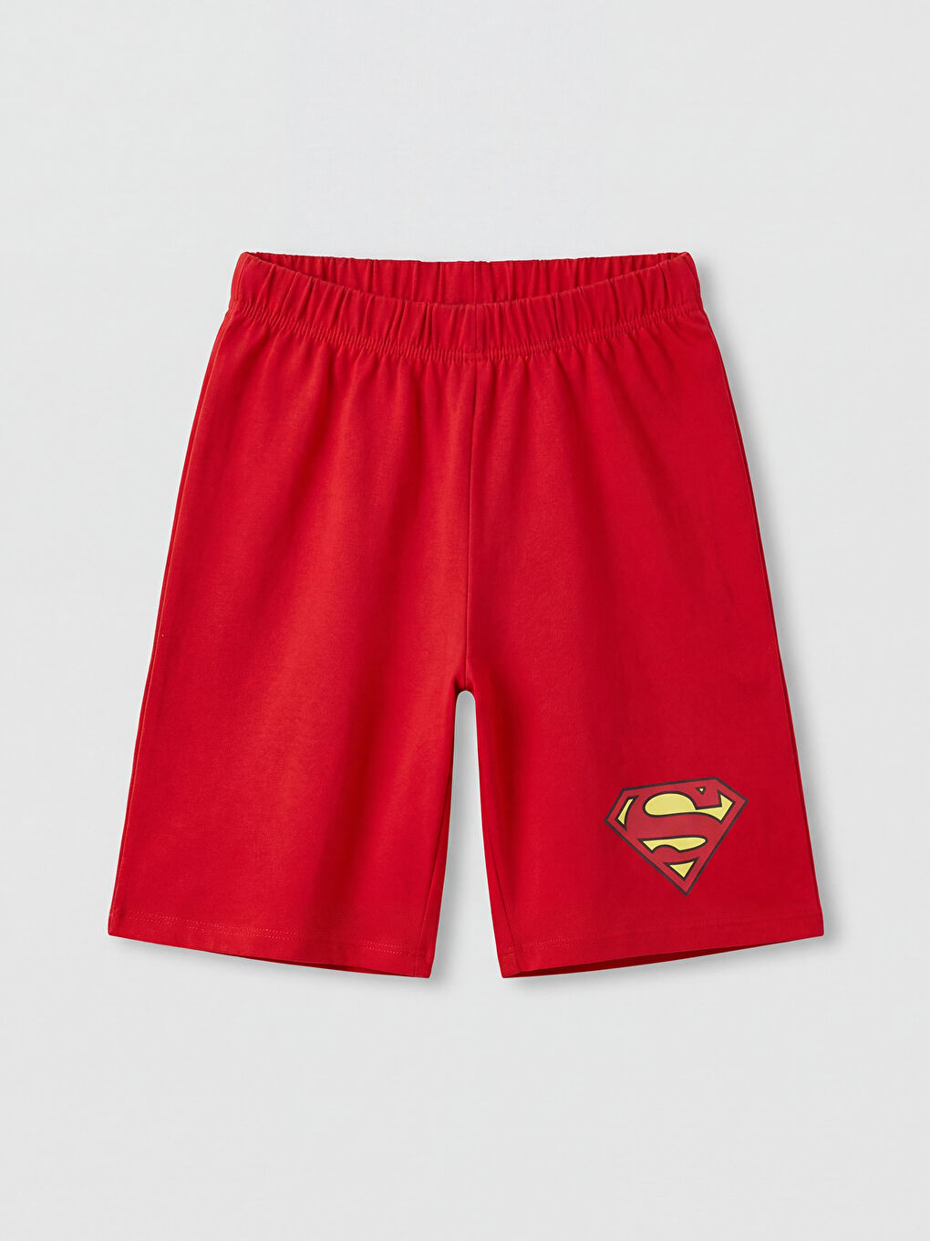 Mavi Superman Baskılı Erkek Çocuk Şortlu Pijama Takımı-2