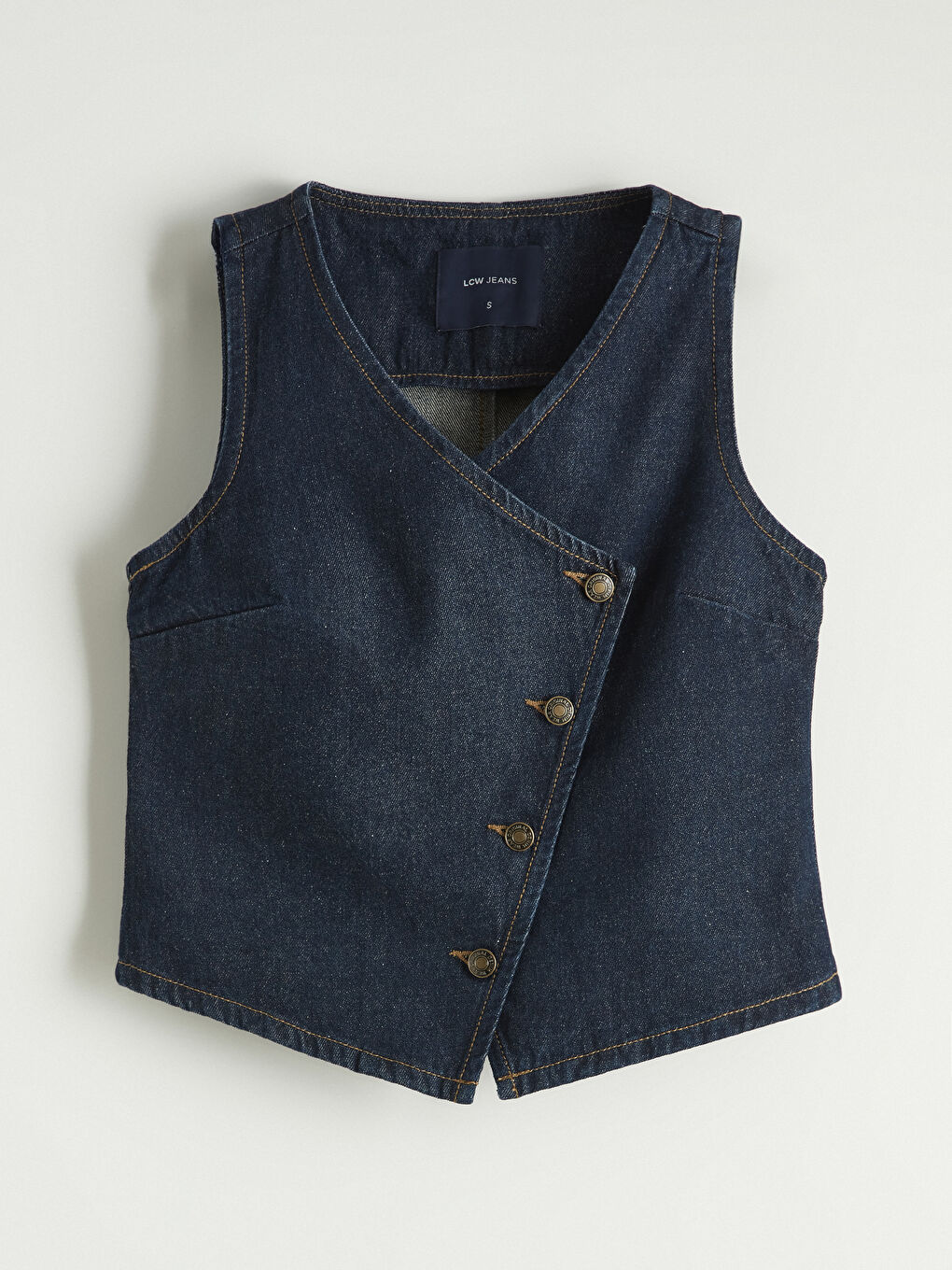 Woman INDIGO Denim Waistcoat-4