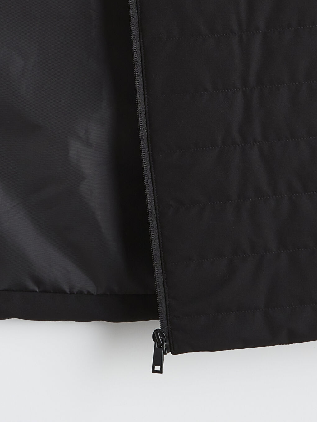 Siyah Dik Yaka Kapitoneli Erkek Şişme Yelek-6