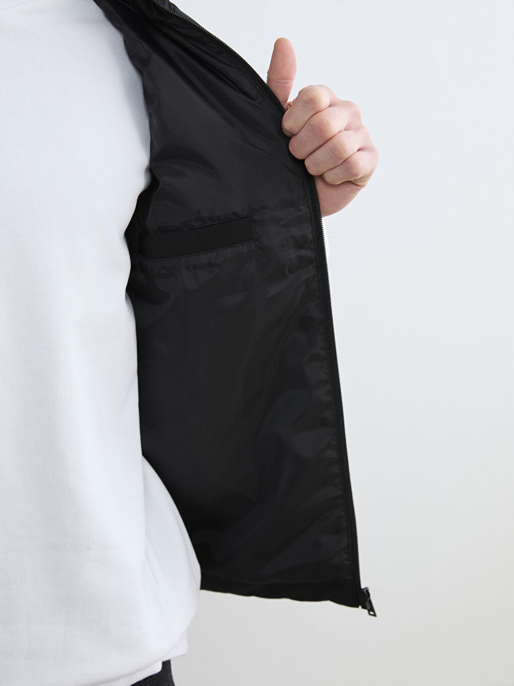 Gilet Homme Coupe Régulière Col Montant-3