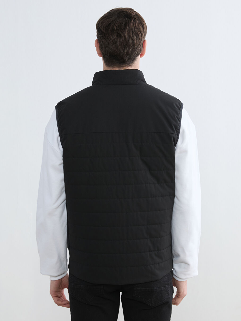 Gilet Homme Coupe Régulière Col Montant-4