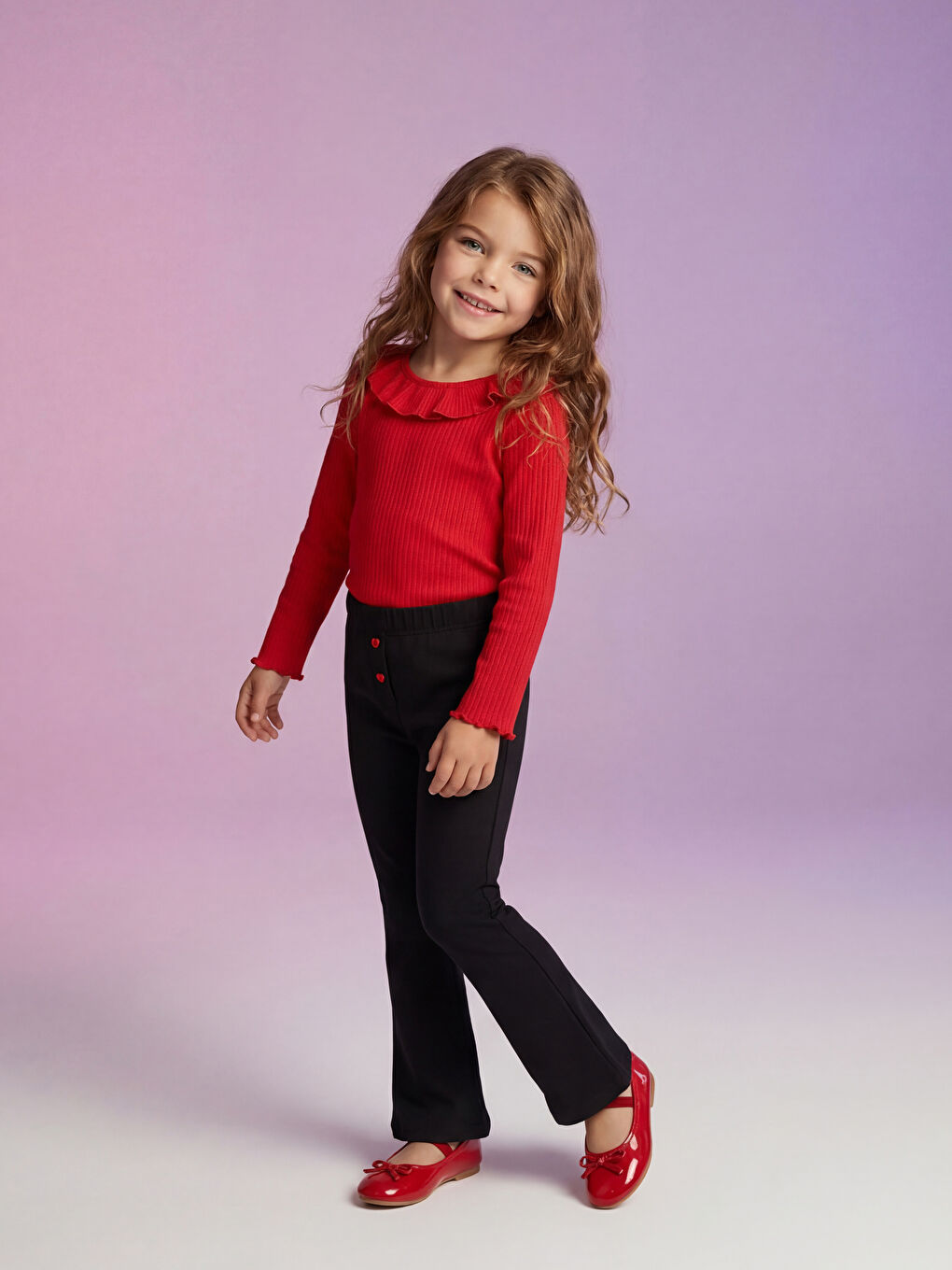 Mädchen SCHWARZ Leggings-1