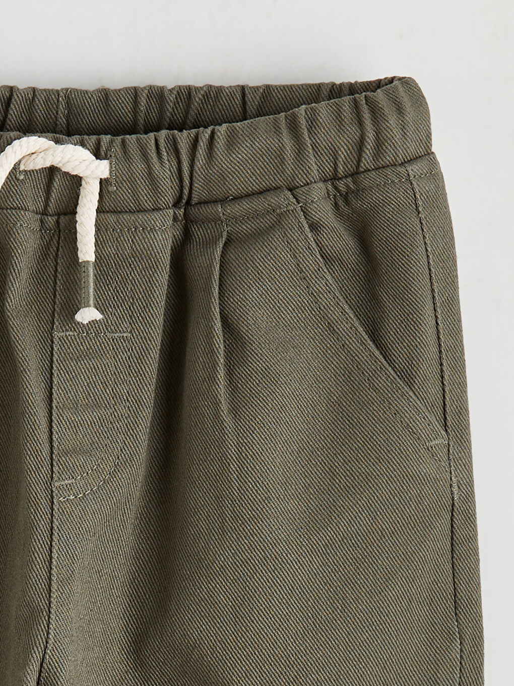 Haki Beli Lastikli Erkek Çocuk Pantolon-2