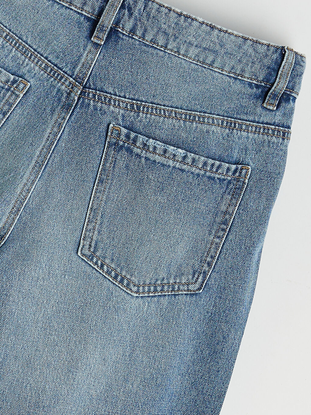 Джинсы с высокой талией и широкими штанинами для женщин-5