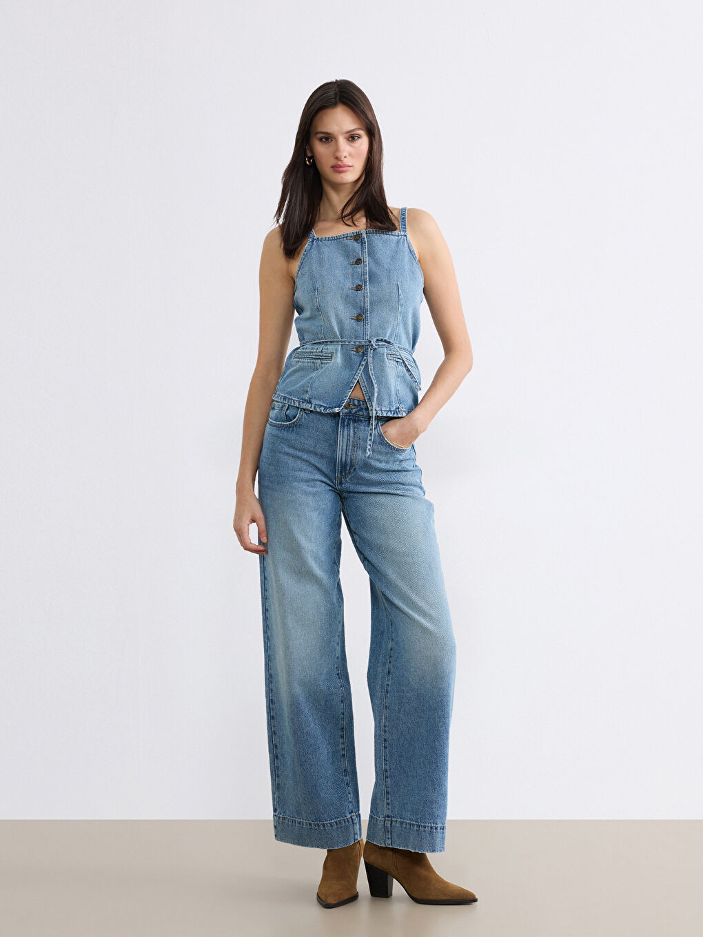 Γυναίκα INDIGO Τζιν γιλέκο-1