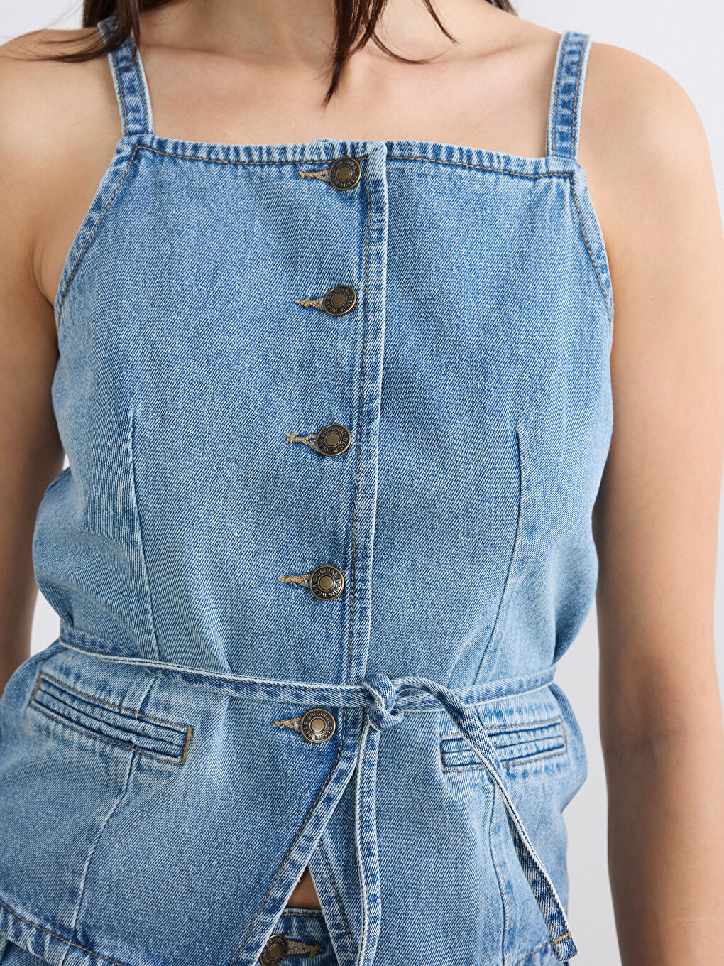 Γυναίκα INDIGO Τζιν γιλέκο-2