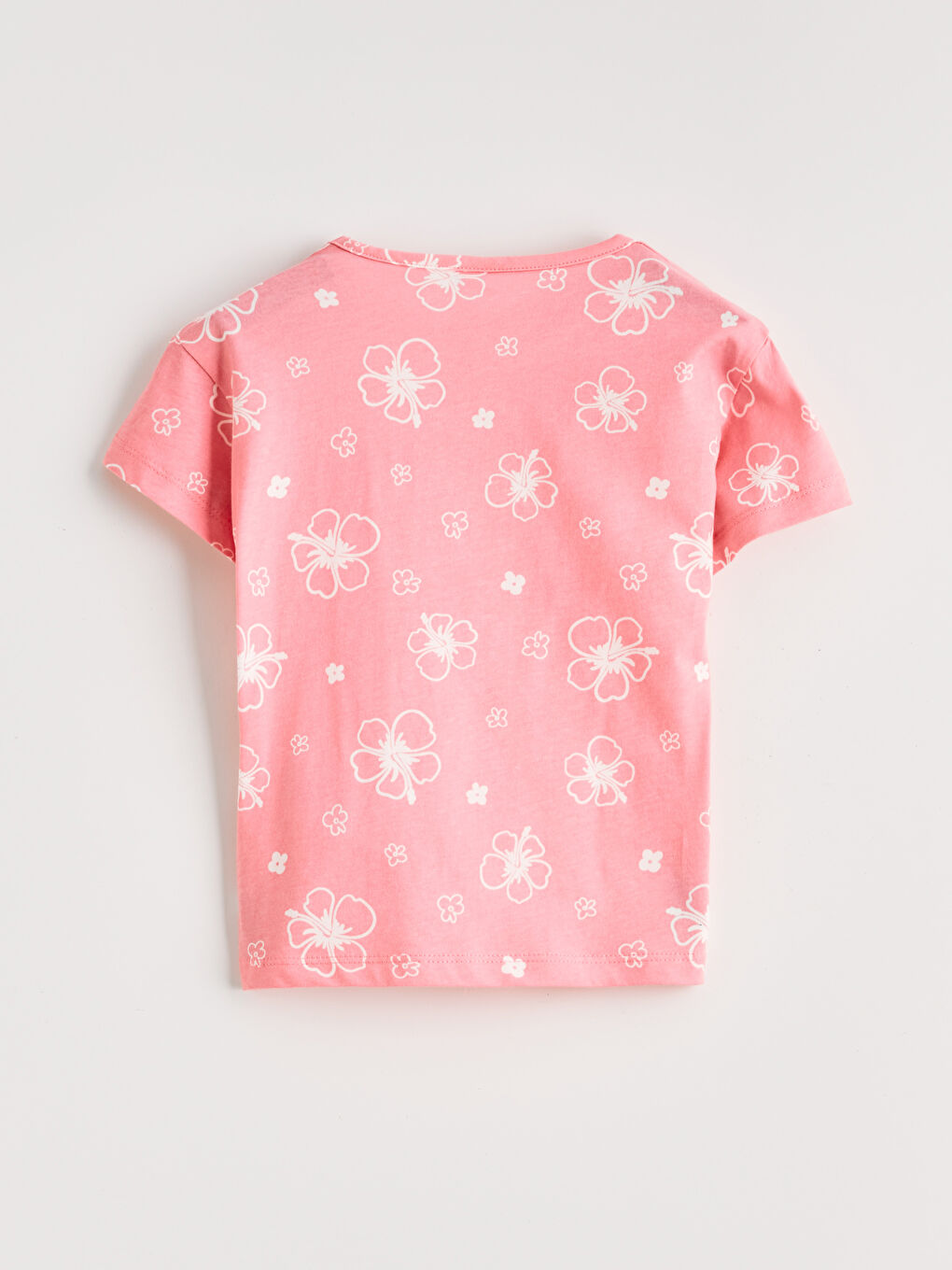 Pembe Kalp Desenli Kız Çocuk Tişört ve Şort-3