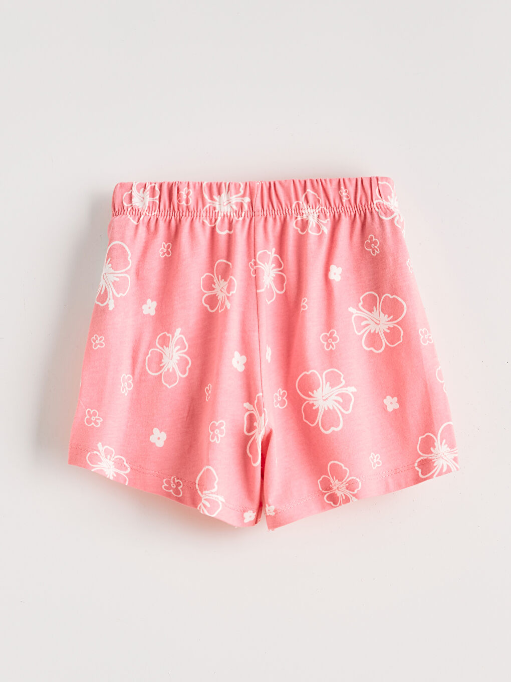 Pembe Kalp Desenli Kız Çocuk Tişört ve Şort-4