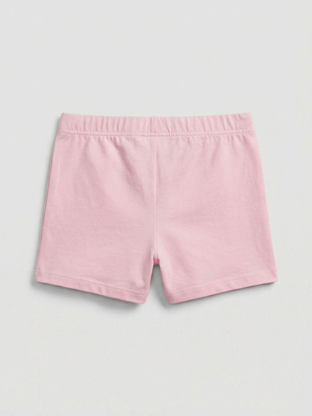 Pembe Beli Lastikli Kız Çocuk Şort-1