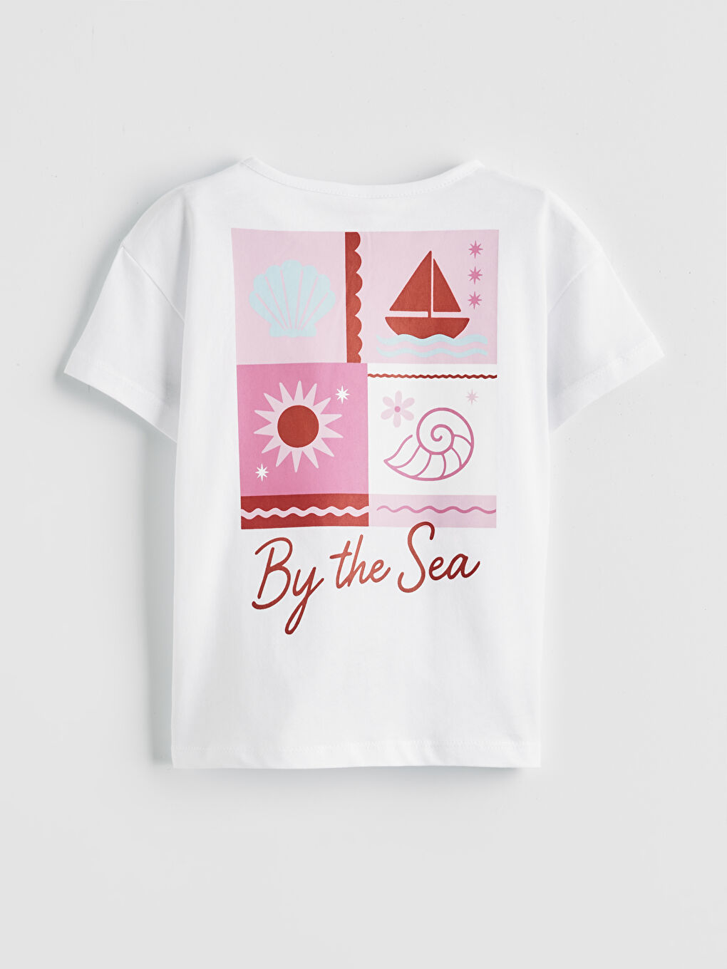 Pembe Baskılı Kız Çocuk Penye Tişört ve Şort-3