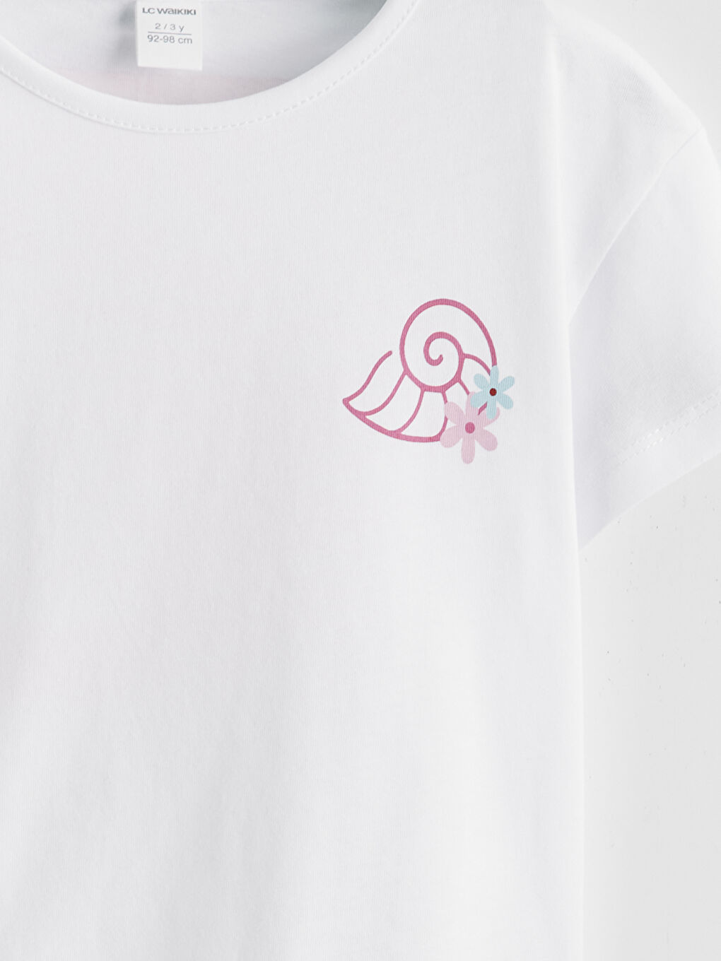 Pembe Baskılı Kız Çocuk Penye Tişört ve Şort-6