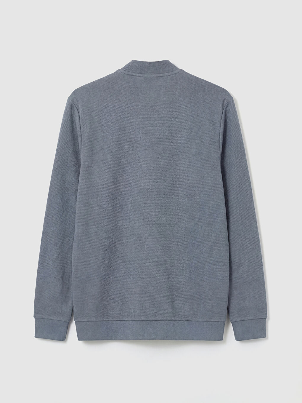 Regular Fit Baseball Collar Men's Zip-Up Sweatshirt-5