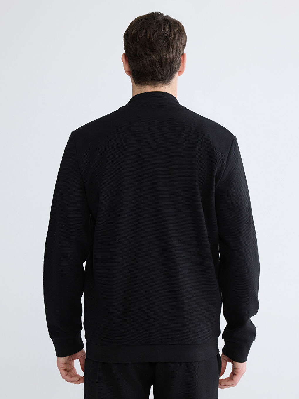 Regular Fit Baseball Collar Men's Zip-Up Sweatshirt-3