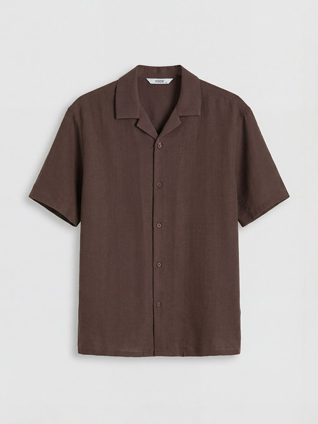 Kahverengi Regular Fit Krinkle Erkek Gömlek-4