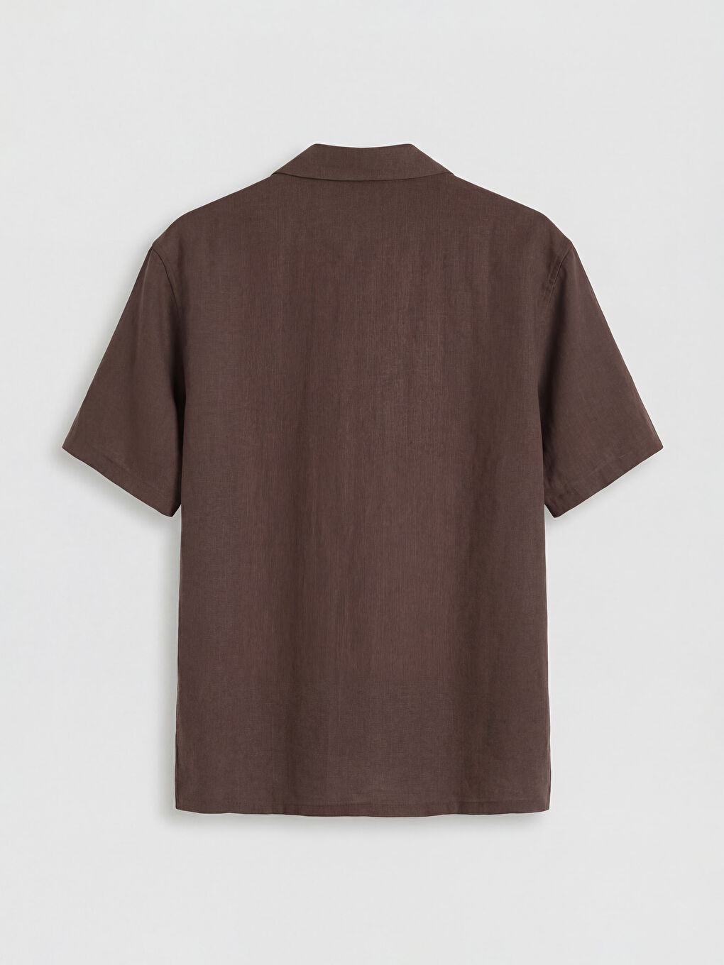 Kahverengi Regular Fit Krinkle Erkek Gömlek-5