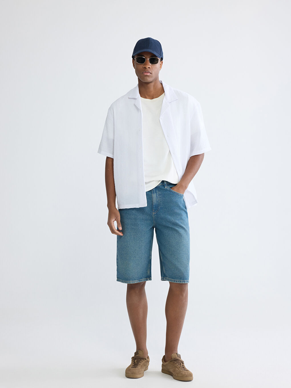 Мужчины Белый Рубашка-1