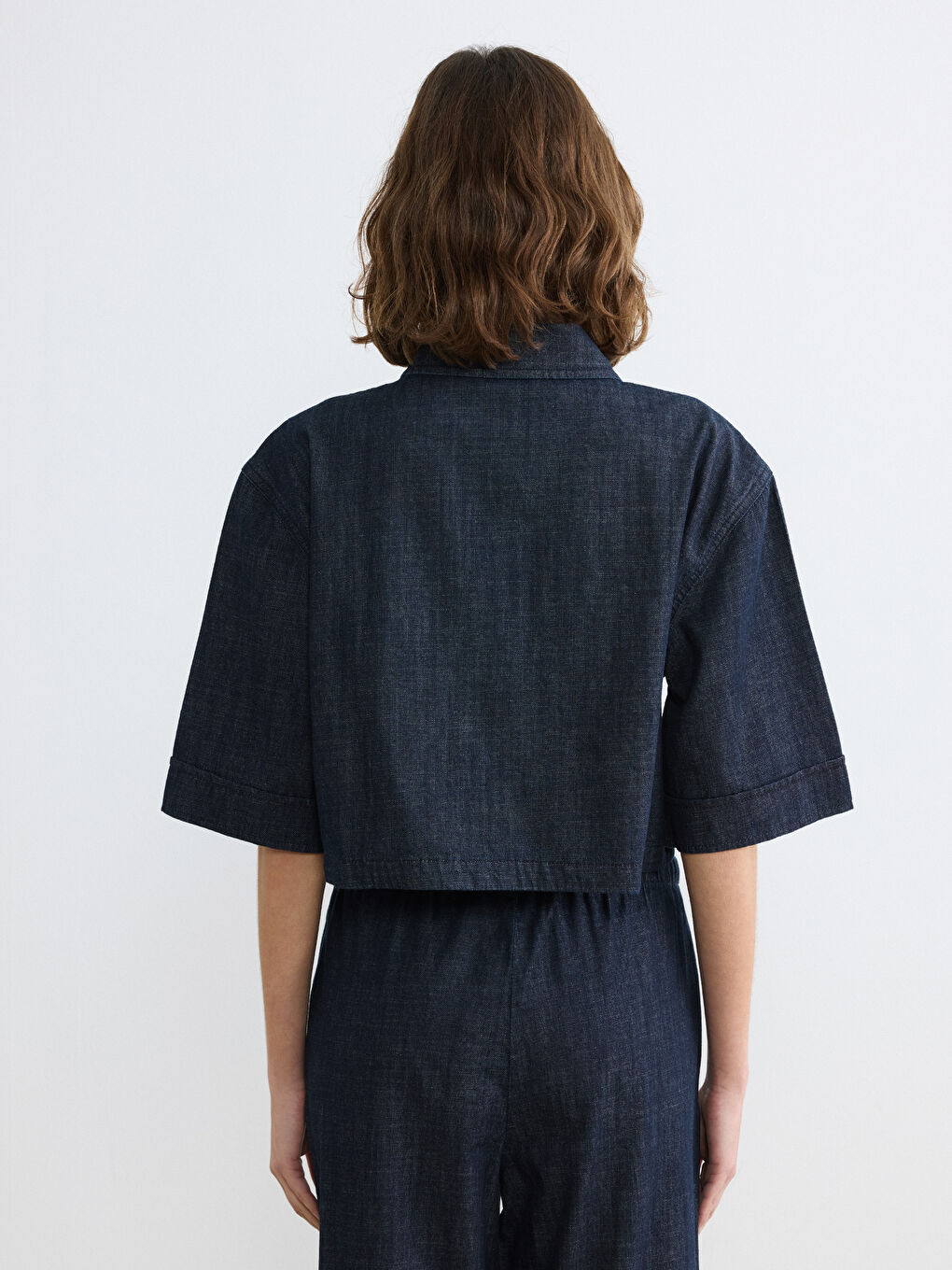 Woman INDIGO Denim Shirt-3