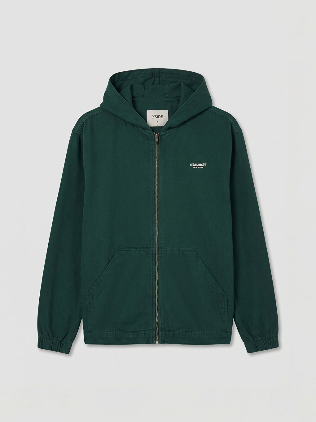 Yeşil Loose Fit NYC Baskılı Erkek Gabardin Ceket