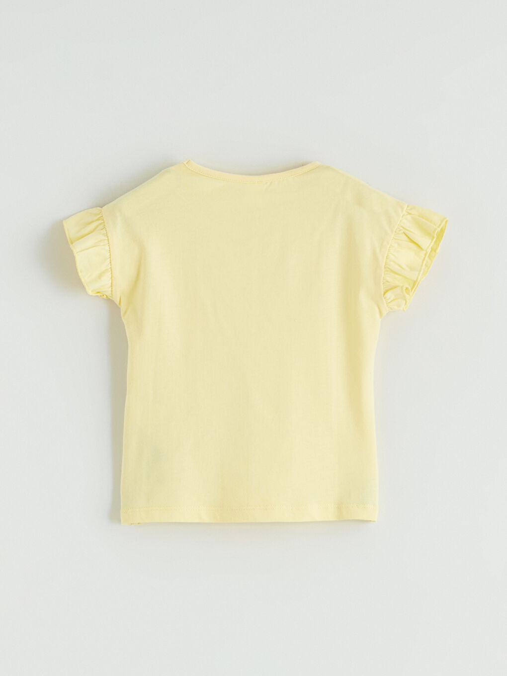 Sarı Baskılı Kız Çocuk Tişört ve Şort-3