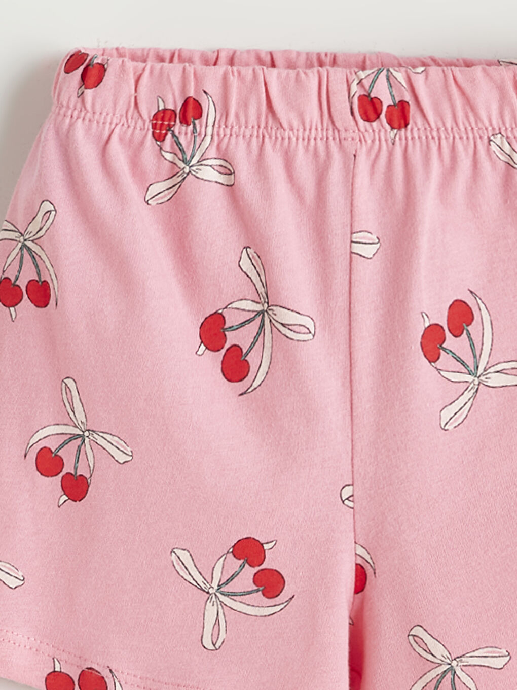 Pembe Baskılı Kız Çocuk Tişört ve Şort	-6