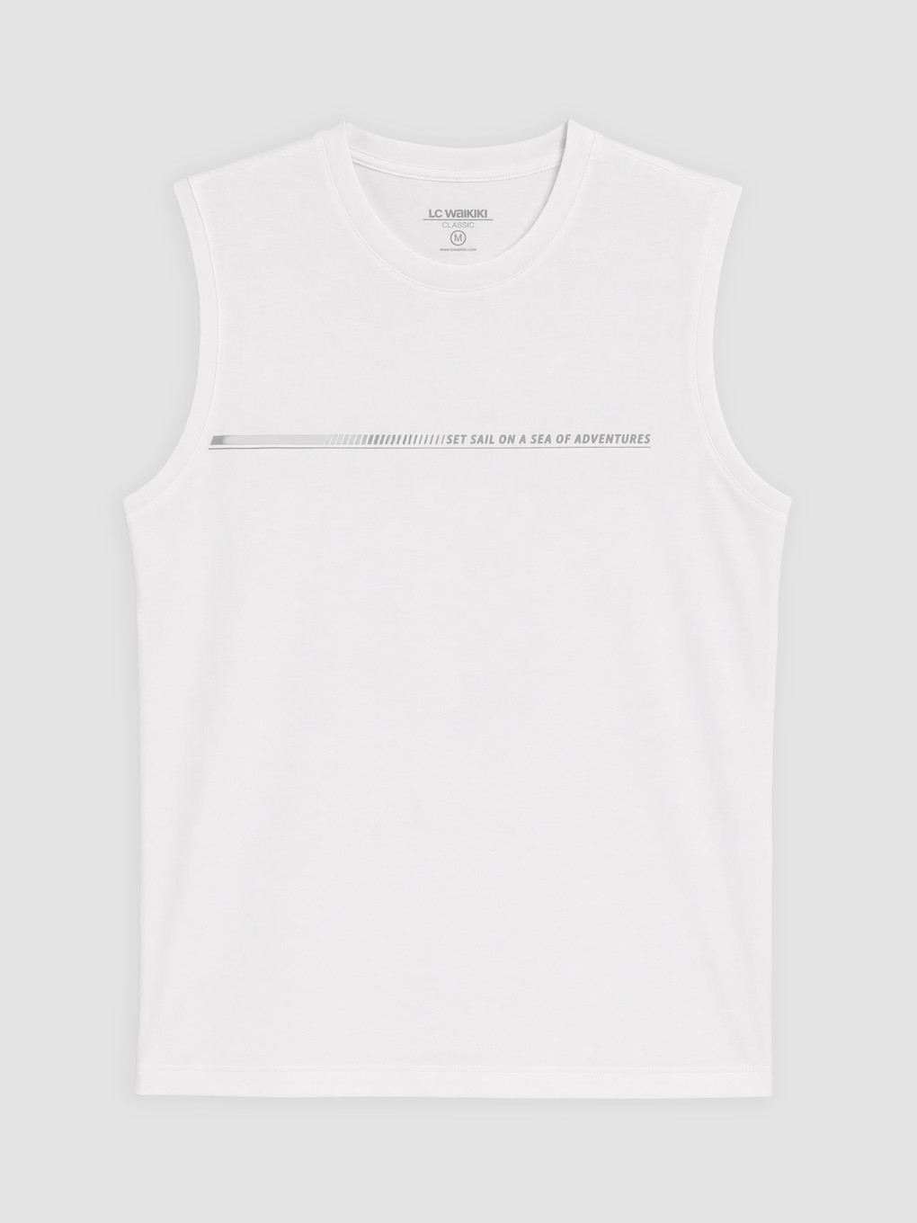 Crew Neck Printed Men's Sleeveless T-shirt-3