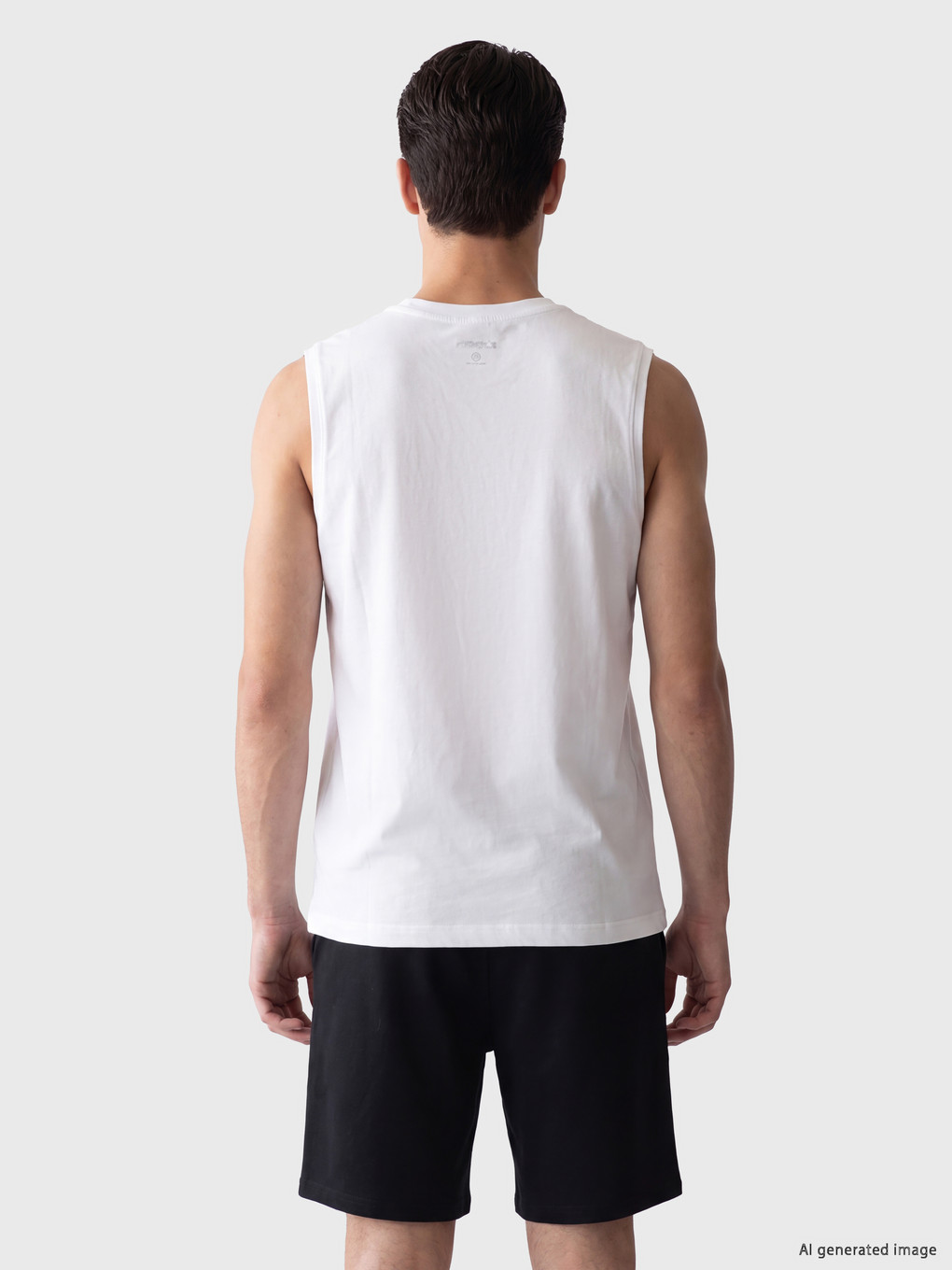 Crew Neck Printed Men's Sleeveless T-shirt-2