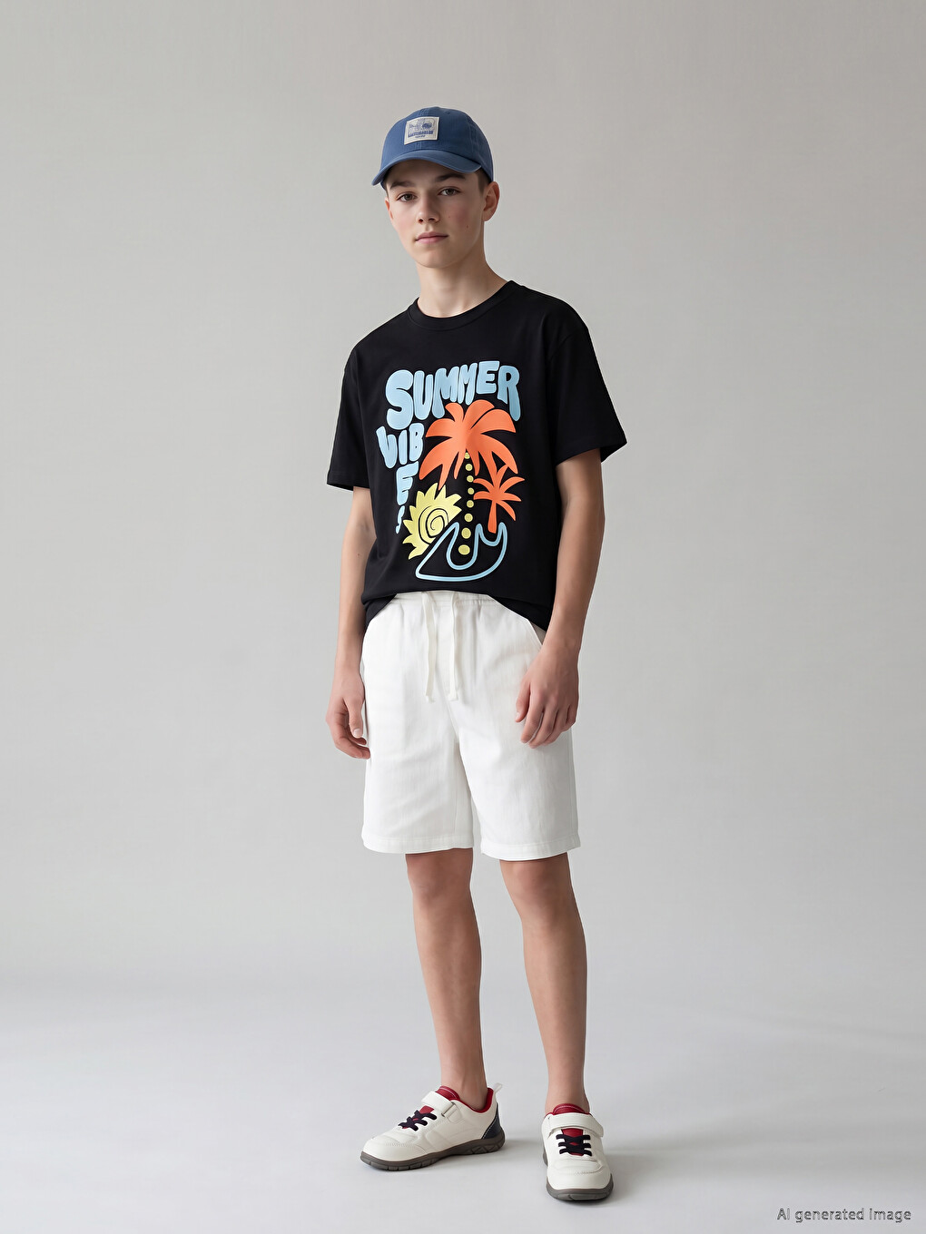 Crew Neck Printed Boys' T-shirt-1