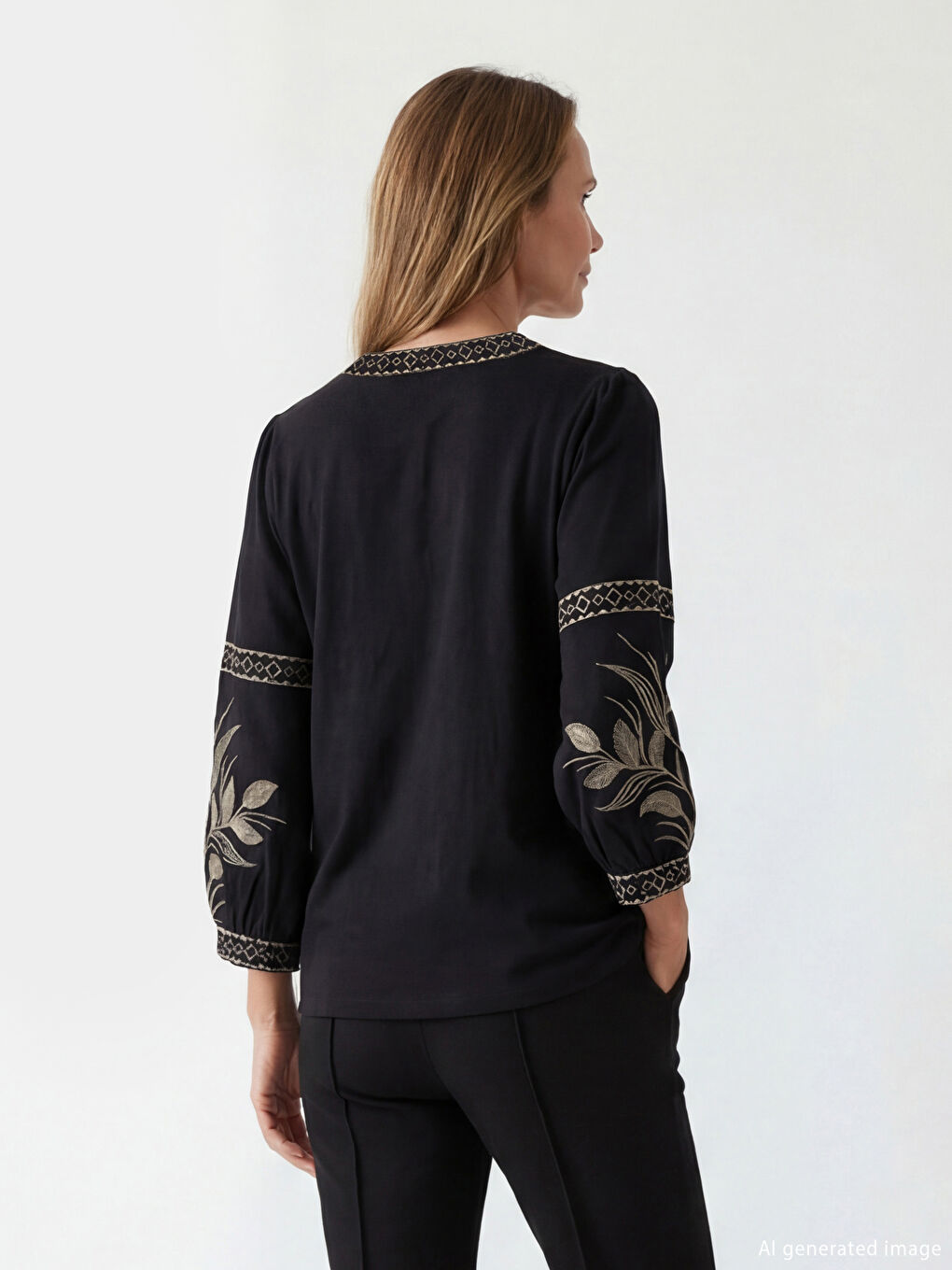 Жена Черно Блуза-3