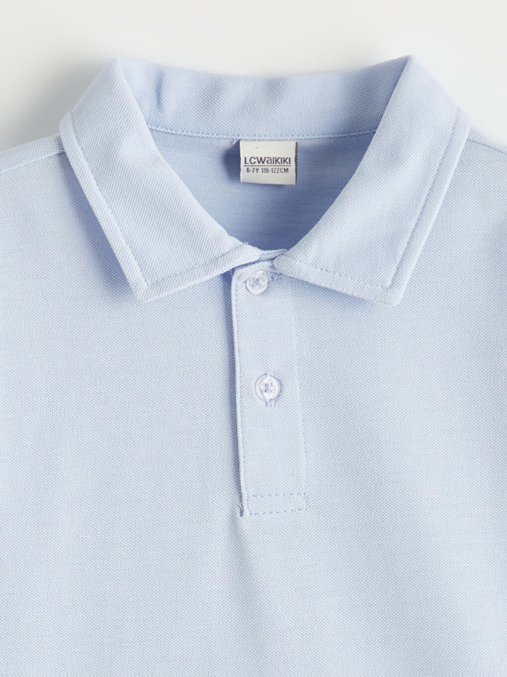 Mavi Polo Yaka Basic Erkek Çocuk Tişört-1