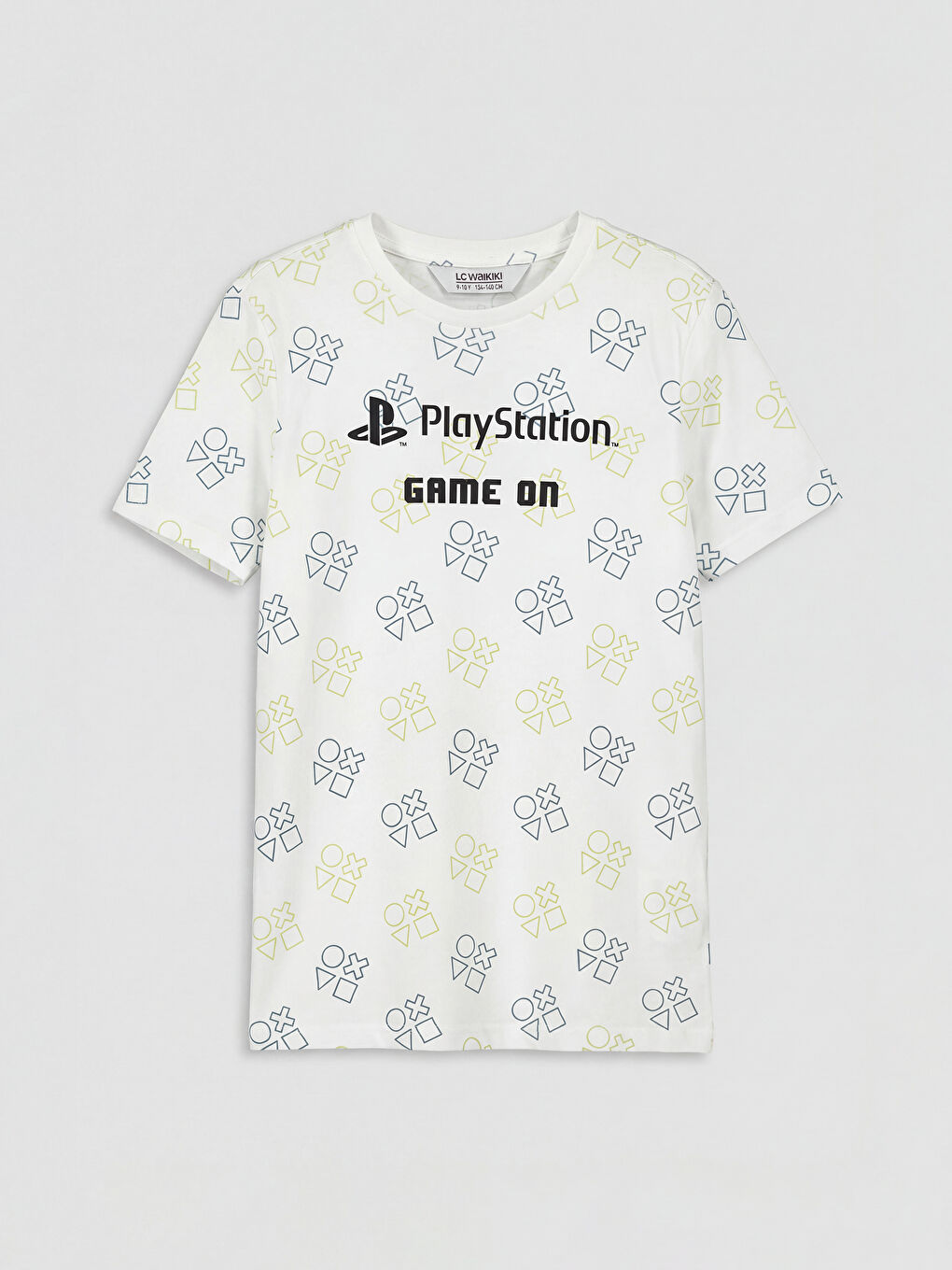 Beyaz Playstation Baskılı Erkek Çocuk Şortlu Pijama Takımı-1