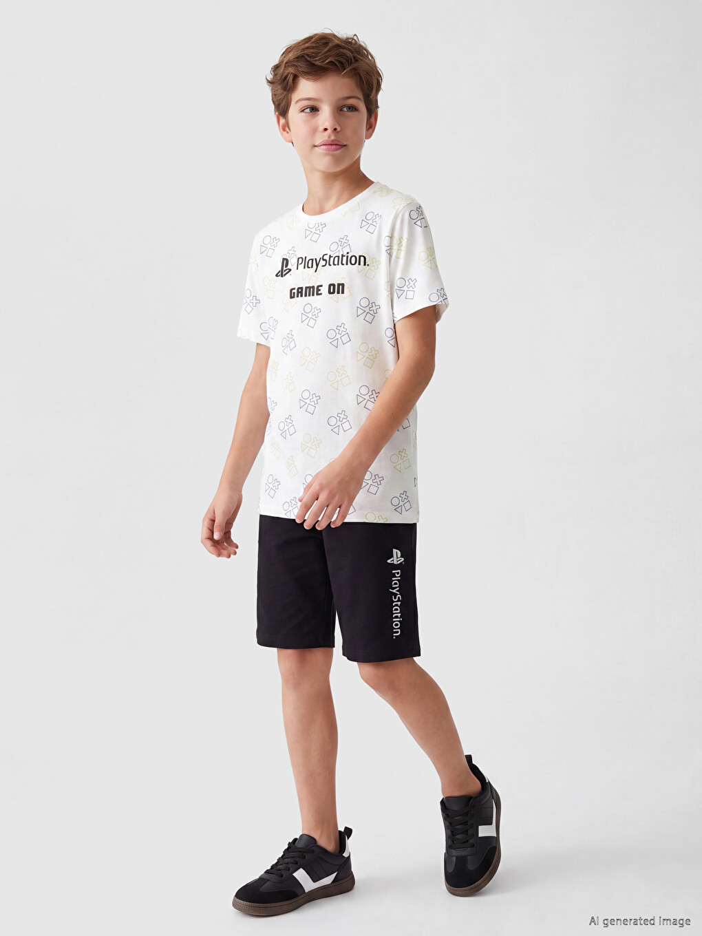 Playstation Printed Boys' Shortie Pyjamas Set-1