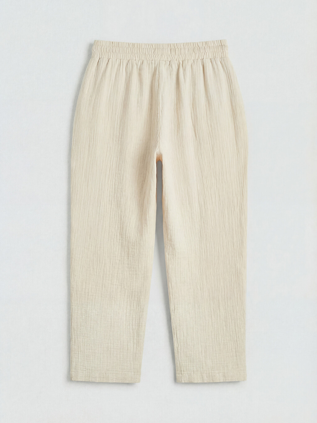 Elastic Waist Muslin Women's Trousers-5