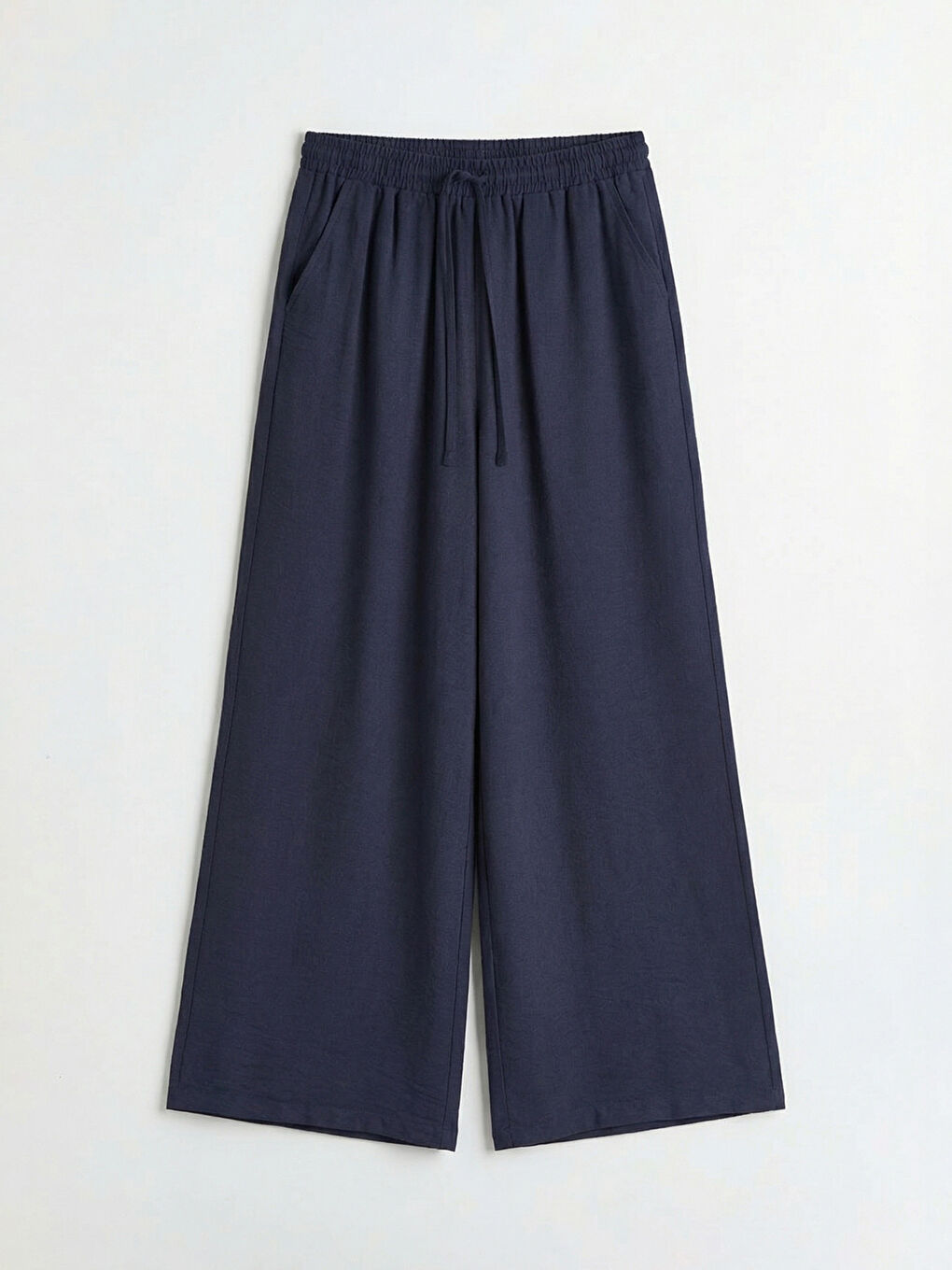 Женщины Синий Брюки-4